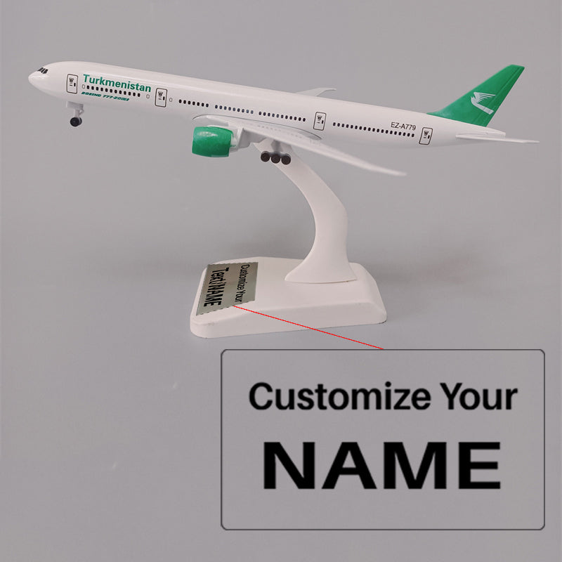 Turkmenistan Airlines Boeing 777 Airplane Model (19CM)