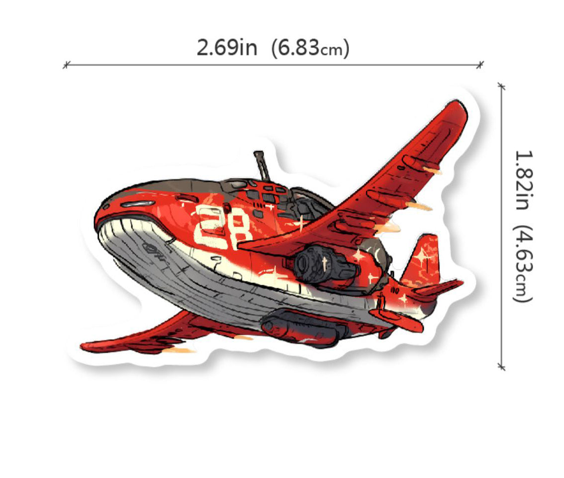 50 Pieces Fighter Military Suit B Stickers (Mixed)