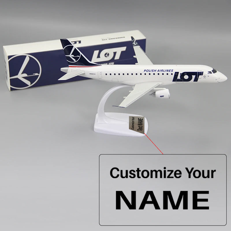 LOT Polish Air E175 E-175 Airplane Model (1/100 Scale)