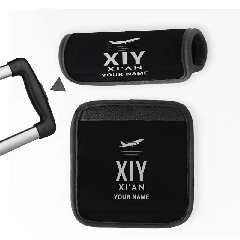 Xi'an Xianyang International Airport (XIY) Luggage Handle Covers - Black + Name