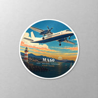 Thumbnail for Xian MA60 - 3D + Name - Circle Sticker - Close-up