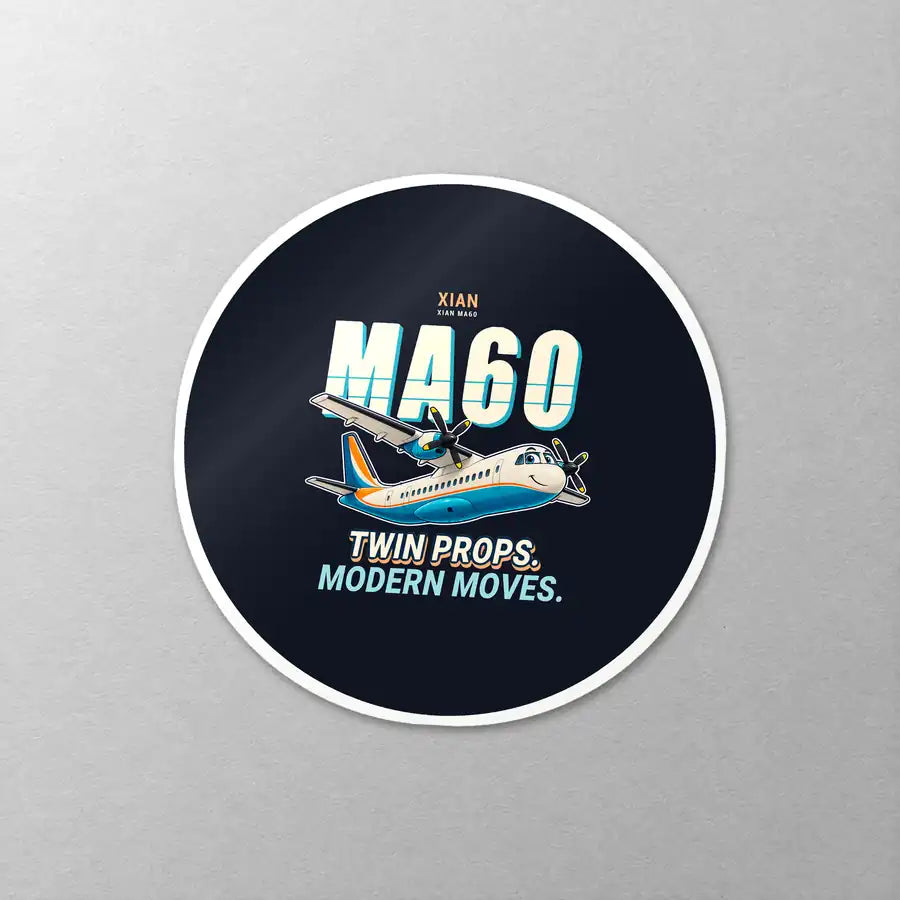 Xian MA60 - Cartoon - Circle Sticker - Close-up