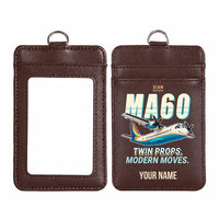 Thumbnail for Xian MA60 - Cartoon - ID Card Holder - Dark Brown + Name