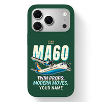 Thumbnail for Xian MA60 - Cartoon + Name - MagSafe iPhone 17 Pro - Dark Green