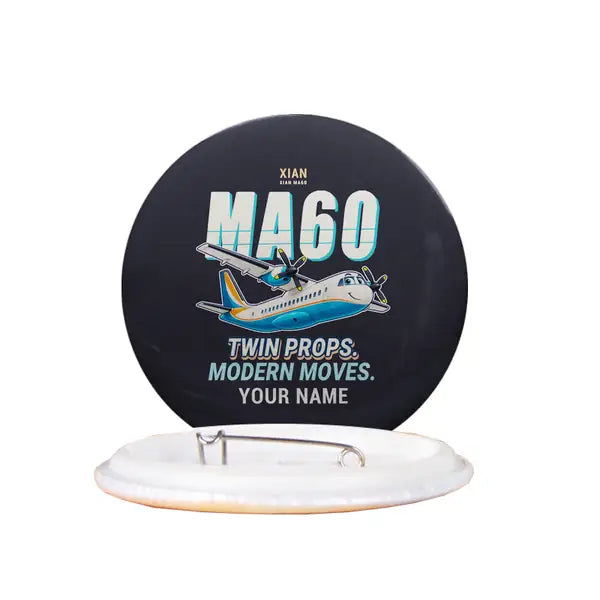 Xian MA60 - Cartoon + Name - Pin - Black