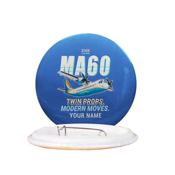 Xian MA60 - Cartoon + Name - Pin - Blue