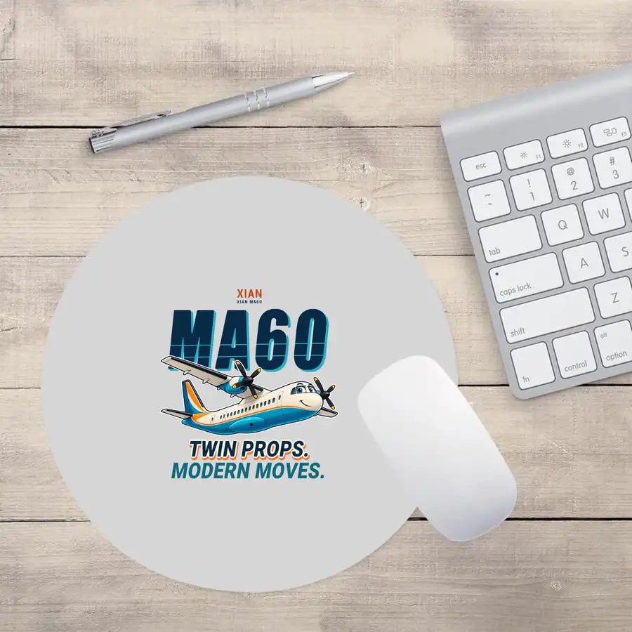 Xian MA60 - Cartoon - Round Mouse Pad - Light Gray