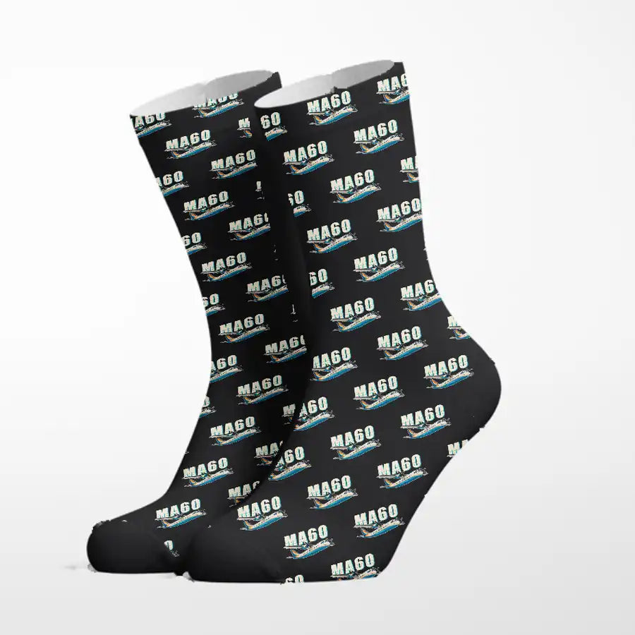 Xian MA60 - Cartoon - Socks - Black