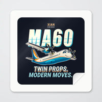 Thumbnail for Xian MA60 - Cartoon - Square Sticker - Peel