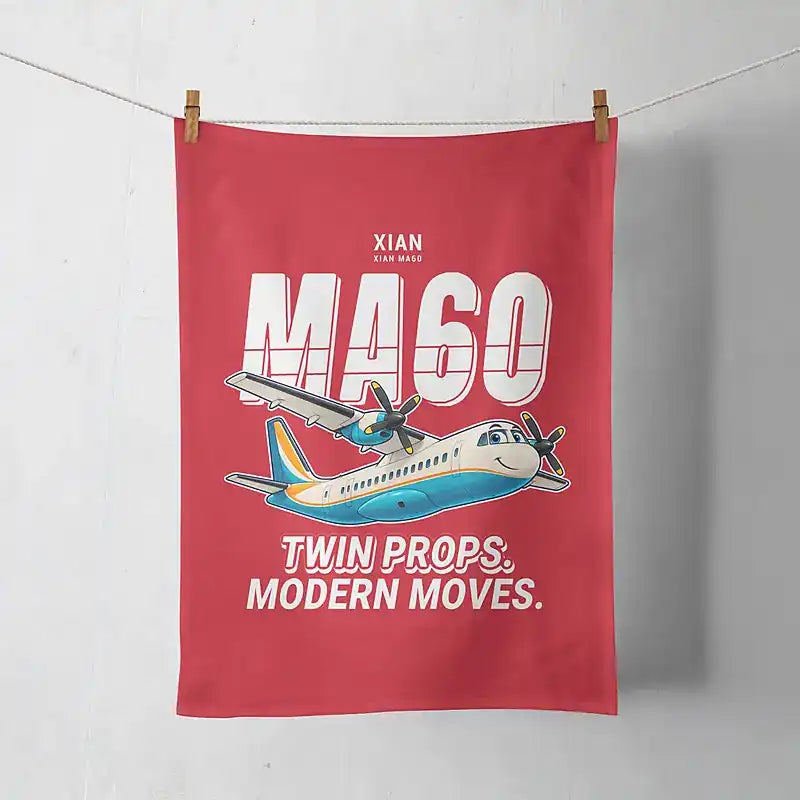 Xian MA60 - Cartoon - Towel - Red