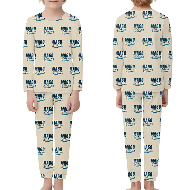Xian MA60 - Children Pajamas - Cartoon Pattern - Beige