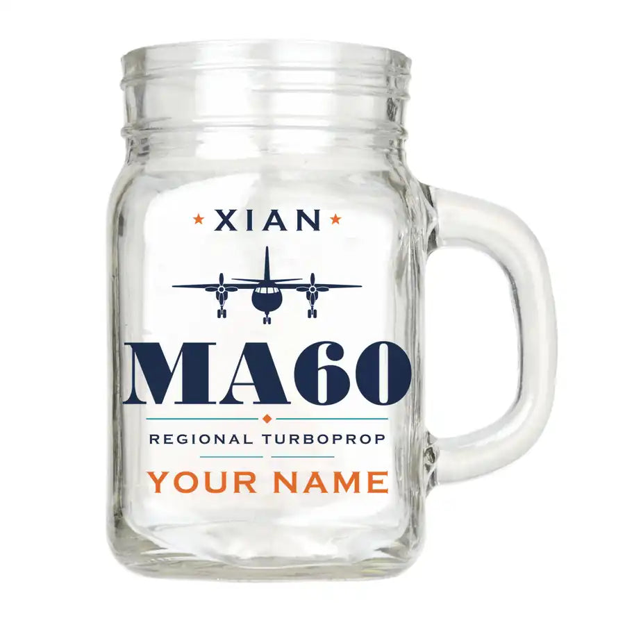 Xian MA60 - Heritage + Name - Cocktail Glass (Mason Jar)