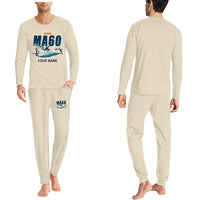 Thumbnail for Xian MA60 - Men Pajamas - Cartoon Chest + Name - Beige
