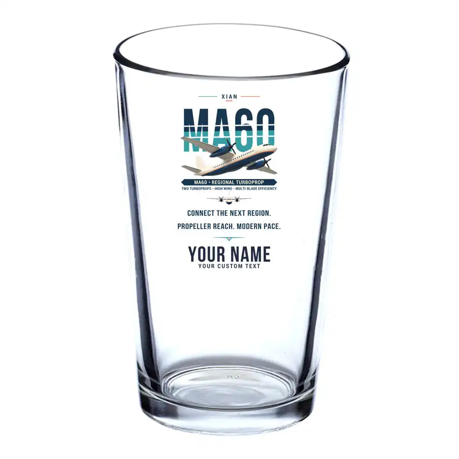 Xian MA60 - Original + Name - Beer & Water Glass