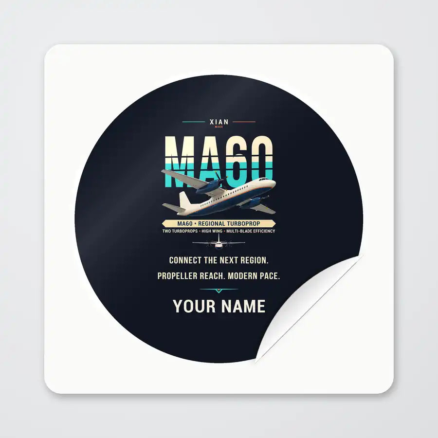Xian MA60 - Original + Name - Circle Sticker - Peel