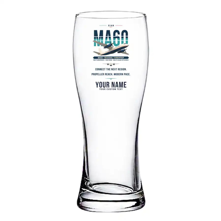 Xian MA60 - Original + Name - Pilsner Beer Glass