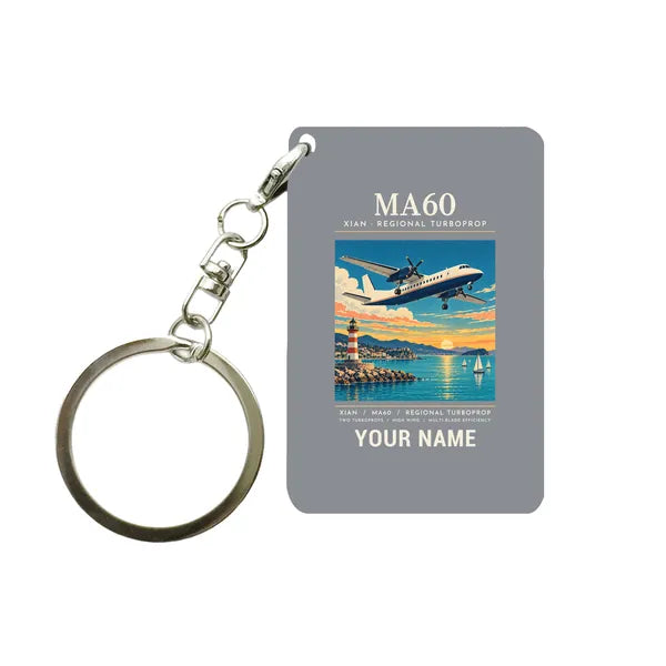 Xian MA60 - Poster + Name - Key Chain - Gray