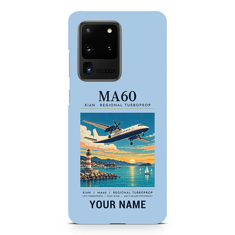 Xian MA60 - Poster + Name - Samsung Case - Light Blue