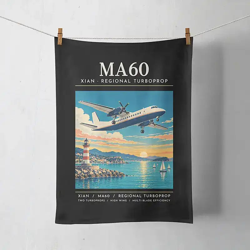 Xian MA60 - Poster - Towel - Black