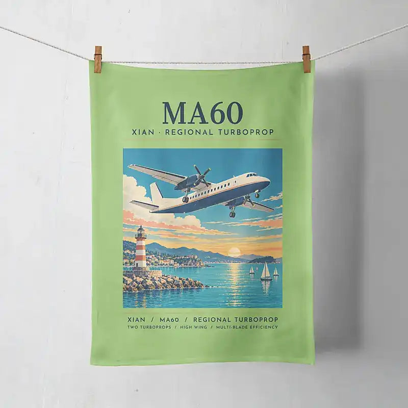 Xian MA60 - Poster - Towel - Light Green