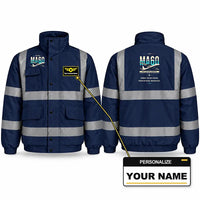 Thumbnail for Xian MA60 Reflective Winter Jackets - Original + Name - Navy Blue