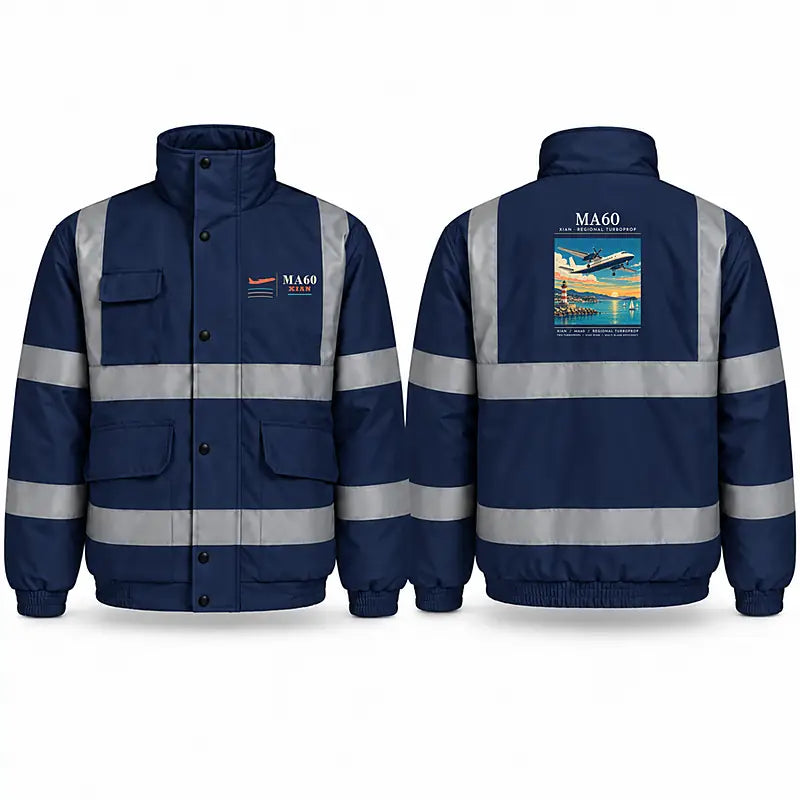 Xian MA60 Reflective Winter Jackets - Poster - Navy Blue