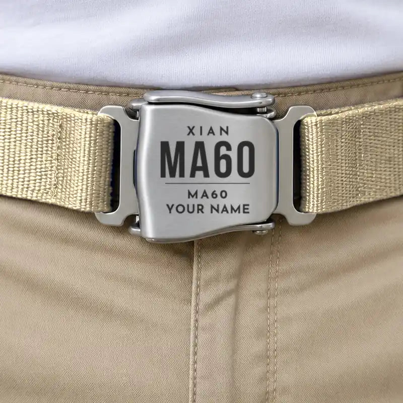 Xian MA60 - Seat Belt - Tag + Name - Beige