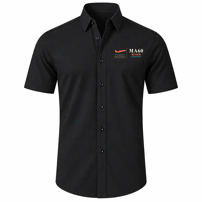 Xian MA60 - Short Sleeve Shirt - Poster - Black
