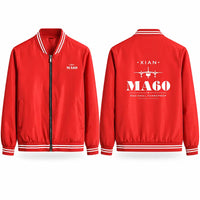 Thumbnail for Xian MA60 Stylish Jackets - Baseball Collar - Heritage - Red