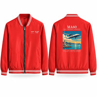 Thumbnail for Xian MA60 Stylish Jackets - Baseball Collar - Poster - Red