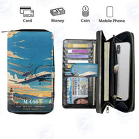 Thumbnail for Xian MA60 Leather Wallets - Zip Long Wallet - 3D + Name