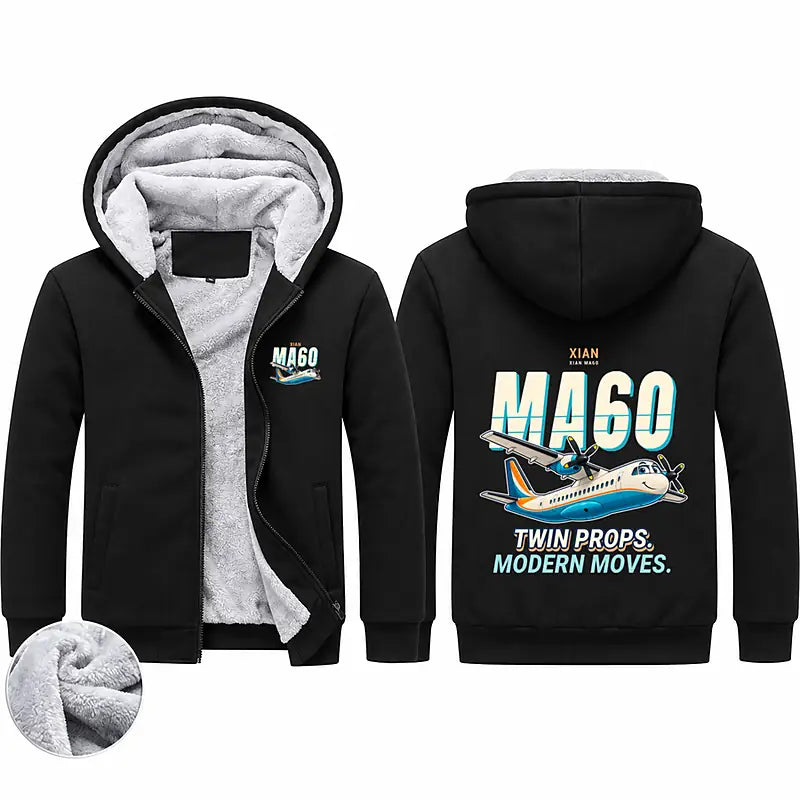 Xian MA60 Zipped Sweatshirts - Cartoon - Black