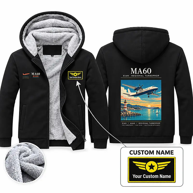 Xian MA60 Zipped Sweatshirts - Poster + Name - Black