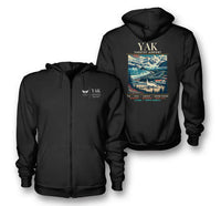Thumbnail for YAK - Poster - Zipped Hoodie - Black
