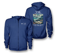 Thumbnail for YAK - Poster - Zipped Hoodie - Blue