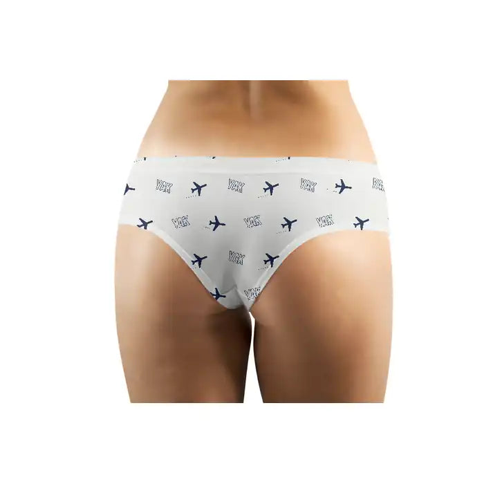 Yakutat Airport (YAK) Women Panties - Pattern - White - Back