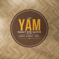 Thumbnail for Sault Ste Marie Airport (YAM) Carpets - Carpet Round - ID Tag - Brown