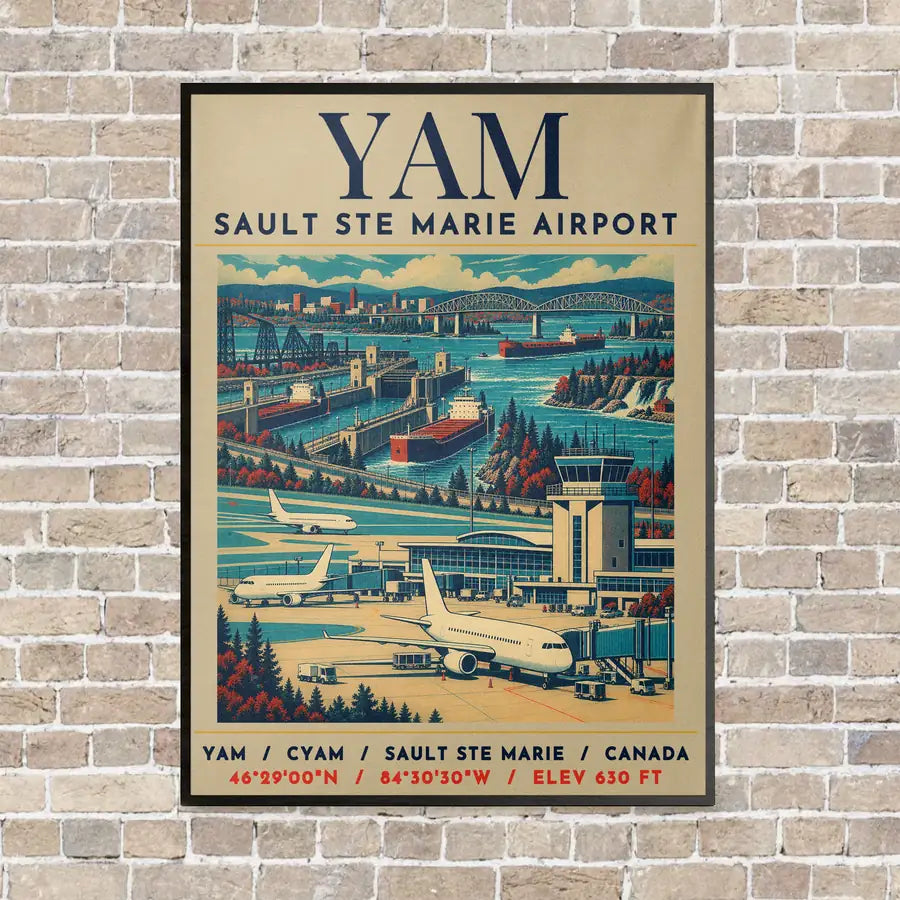 YAM - Poster - Canvas Framed - Beige