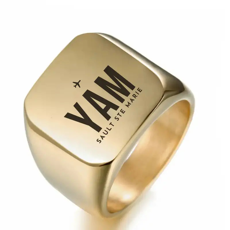 Sault Ste Marie Airport (YAM) Rings - Ring - Golden