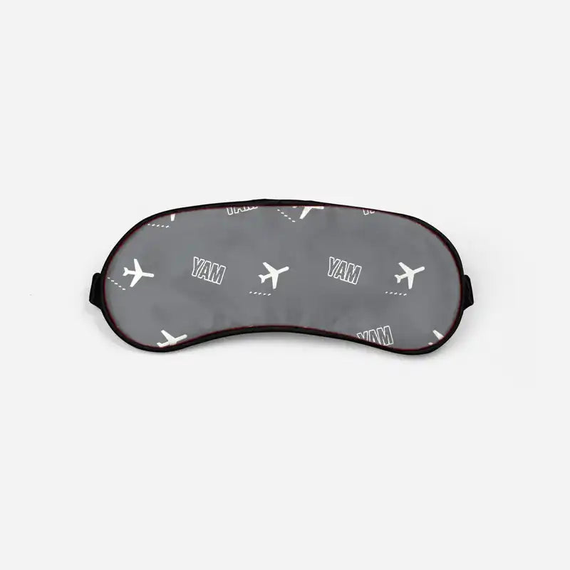 Sault Ste Marie Airport (YAM) Sleep Masks - Sleep Mask - Pattern - Gray