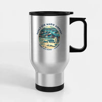 Thumbnail for Sault Ste Marie Airport (YAM) Travel Mugs - Badge - Stainless Steel with Holder - Silver
