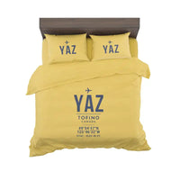Thumbnail for Tofino Long Beach Airport (YAZ) Bedding Sets & Blankets - Bedding Set - ID Tag - Yellow