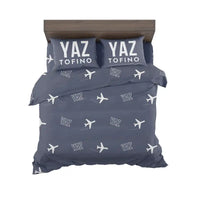 Thumbnail for Tofino Long Beach Airport (YAZ) Bedding Sets & Blankets - Bedding Set - Pattern - Navy Blue