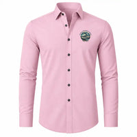 Thumbnail for Tofino Long Beach Airport (YAZ) Shirts - Long Sleeve Shirt - Badge - Pink