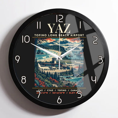 YAZ - Poster - Wall Clock Framed - Black