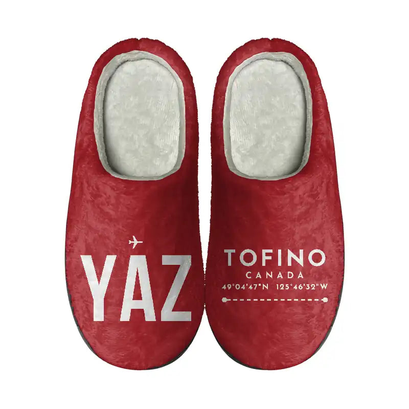 Tofino Long Beach Airport (YAZ) Slippers & Flip Flops - Slippers - Cotton - Code - Different - Red