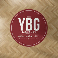 Thumbnail for Saguenay-Bagotville Airport (YBG) Carpets - Carpet Round - ID Tag - Dark Red