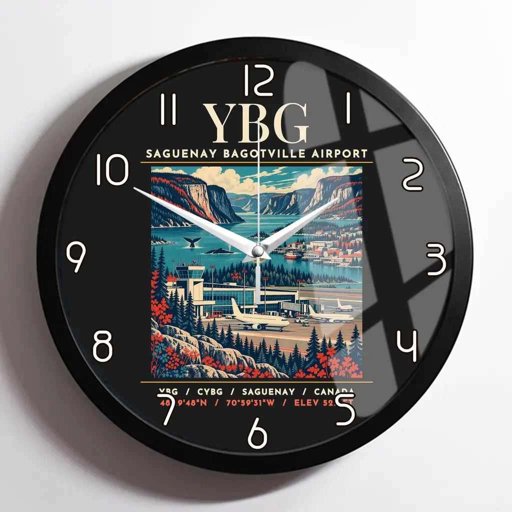 YBG - Poster - Wall Clock Framed - Black