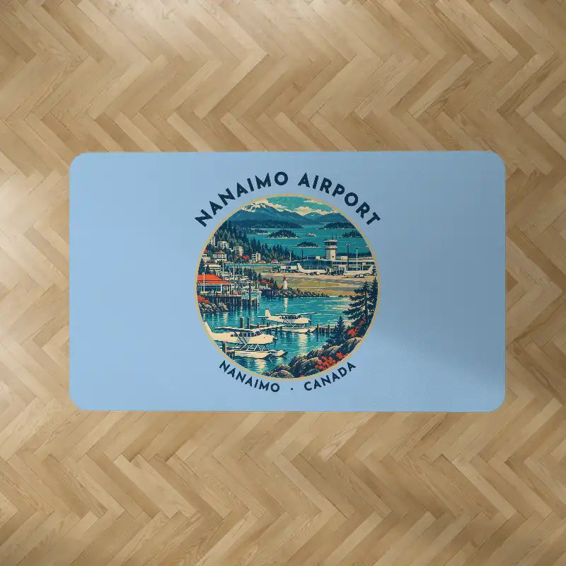 Nanaimo Airport (YCD) Carpets - Carpet Rectangle - Badge - Light Blue