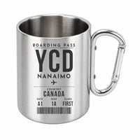 Thumbnail for Nanaimo Airport (YCD) Stainless Steel Mugs - Boarding Pass - Outdoors Mug - Silver